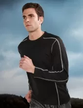 Tri Mountain K606 Fulcrum Men'S 100% Polyester L/S Crew Neck Shirt