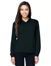 Tri Mountain Kl020Ls Lady Vital Long Sleeve 5 Oz. Mini-Pique Polo