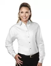 Tri Mountain 762 Specialist Women'S Stain Resistant Long Sleeve Twill Shirt