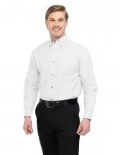 Tri Mountain 750 Techno Men'S Stain Resistant Long Sleeve Oxford Shirt