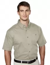 Tri Mountain 808 Director Men'S Cotton Short Sleeve Twill Shirt