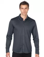 Tri Mountain K519 Men'S Knit Jacquard Button-Down Shirt