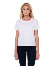 StarTee Drop Ship ST1017 Ladies' 3.5 oz., 100% Cotton Raw-Neck Boxy T-Shirt