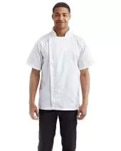 Artisan Collection by Reprime Unisex Zip-Close Short Sleeve Chef's Coat - RP906