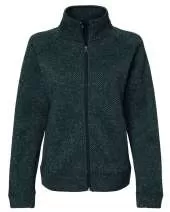 J America 8716JA Ladies Traverse Full-Zip Sweater