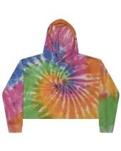 Tie-Dye CD8333 Ladies' Cropped Hooded Sweatshirt