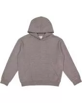 LAT 2296 Youth Fleece Hooded Pullover Sweatshirt With Pouch Pocket