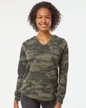 Independent Trading Co. PRM2500 Women’s Lightweight California Wave Wash Hooded Sweatshirt