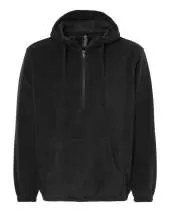 Burnside 3600 Polar Fleece Quarter-Zip Hooded Pullover