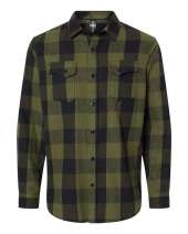 Burnside 8219 Snap Front Long Sleeve Plaid Flannel Shirt