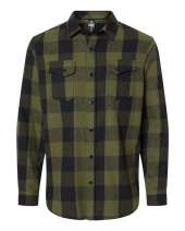 Burnside 8219 Snap Front Long Sleeve Plaid Flannel Shirt