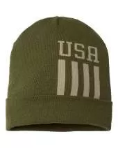 CAP AMERICA RK12 USA-Made Patriotic Cuffed Beanie