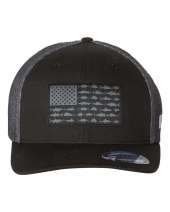Columbia 183681 PFG Fish Flag Mesh Flexfit Cap
