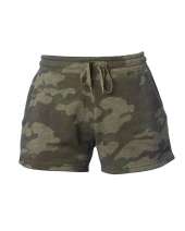 Independent Trading Co. PRM20SRT Women?s Lightweight California Wave Wash Sweatshorts