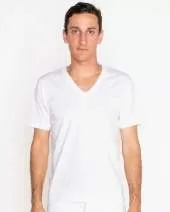 Los Angeles Apparel 24056 USA-Made Fine Jersey V-Neck T-Shirt
