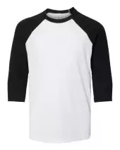 BELLA + CANVAS 3200Y Youth Three-Quarter Sleeve Baseball Tee 2 Pack