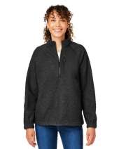 North End NE713W Ladies Aura Sweater Fleece Quarter-Zip