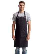 Artisan Collection by Reprime RP121 Unisex Barley Contrast Stitch Sustainable Bib Apron