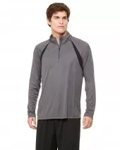 All Sport M3026 Unisex Quarter-Zip Lightweight Pullover with Insets