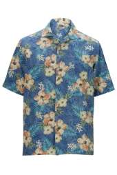 Edwards 1035 Hibiscus Multi-Color Camp Shirt
