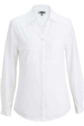 Edwards 5056 Ladies Open Neck Long Sleeve Blouse