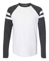 LAT 6934 Unisex Fine Jersey Mash Up Long Sleeve Tee 2 Pack
