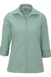 Edwards 5040 Ladies' Lightweight Open Neck Poplin Blouse - 3/4 Sleeve