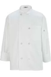 Edwards 3302 10 Knot Button Long Sleeve Chef Coat