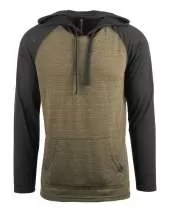 Burnside 8127 Yarn-Dyed Hooded Raglan T-Shirt