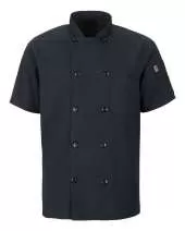 Chef Designs 046X Mimix Short Sleeve Chef Coat with OilBlok