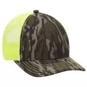 OTTO CAP 171-1293 Mossy Oak Camouflage Superior Polyester Twill 6 Panel Low Profile Mesh Back Baseba