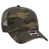 OTTO CAP 47-049 Camouflage 5 Panel Mid Crown Mesh Back Trucker Hat for Adult