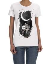 USTRADEENT Ladies Halloween Heavy Cotton Scary Graphic T-Shirt UG500LHLOW1