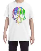 USTRADEENT Youth Melting Skull Colorful Graphic Halloween T-Shirt UG500BHLOW7