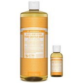 Dr. Bronner's Pure-Castile Liquid Soap - Citrus Bundle. 32 Oz. Bottle And 2 Oz. Travel Bottle