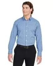 Devon & Jones DG536 CrownLux Performance? Men's Gingham Shirt