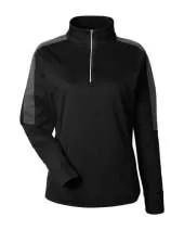 CORE365 CE404W Ladies' Market Snag Protect Mesh Colorblock Quarter-Zip