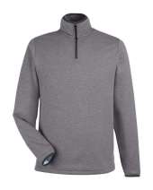CORE365 CE73 Men's Venture Heathered Stripe Quarter-Zip