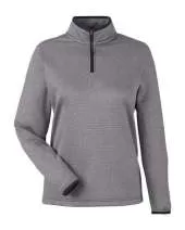CORE365 CE73W Ladies' Venture Heathered Stripe Quarter-Zip