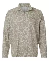 HUK H1200720 Men's Airweight KC Printed Quarter-Zip Pullover