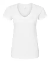 Tultex 214 Women's Fine Jersey V-Neck T-Shirt