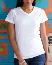 Sublivie 1507 Ladies' Polyester V-Neck T-Shirt