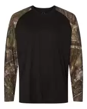 RealTree RT3104 Unisex Realtree? Performance Colorblocked Long Sleeve T-Shirt
