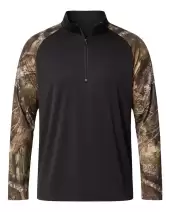 RealTree RT5703 Unisex Realtree? Performance Colorblocked Quarter-Zip Pullover