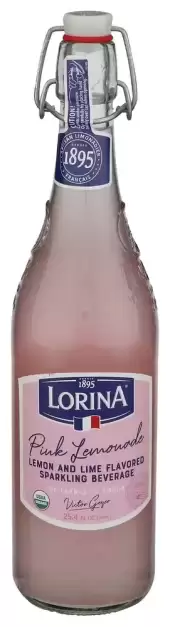 Lorina, Pink Lemonade Artisanal Sparkling Beverage, 25.4 Oz(Case of 12)