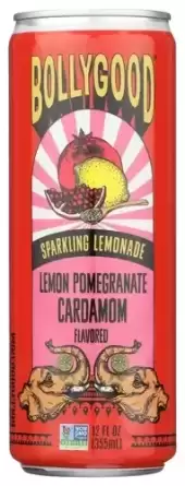 BOLLYGOOD 12 Fl Oz Sparkling Lemonade with Lemon, Pomegranate & Cardamon
