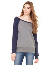 Bella + Canvas 7501 Ladies' Sponge Fleece Wide Neck Sweatshirt