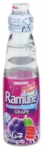 Sangaria, Soft Drink Grape Ramune, 6.76 Oz X 6 Count (Case Of 3)