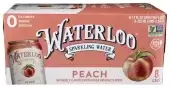 Waterloo Sparkling Water Peach 8 Cans (12 Fl Oz Each)