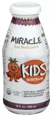Miracle Sea Buckthorn Kids Berryboom ? Organic Kids Wellness Drink ? Grape, Strawberry & Apple ? Foc